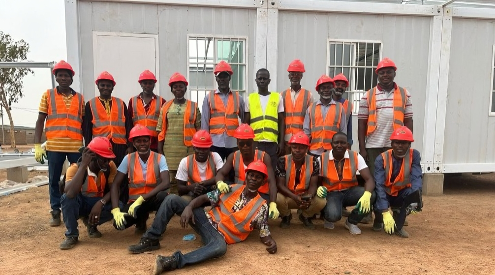 phase de construction école préfabriquée